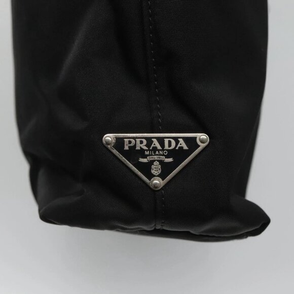 PRADA Chain Shoulder Bag Nylon Black Auth - Picture 12 of 16